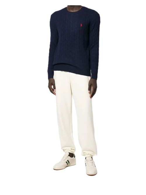 Polo Ralph Lauren cable-knit round-neck sweater Polo Ralph Lauren | 710876762002HUNTER NAVY